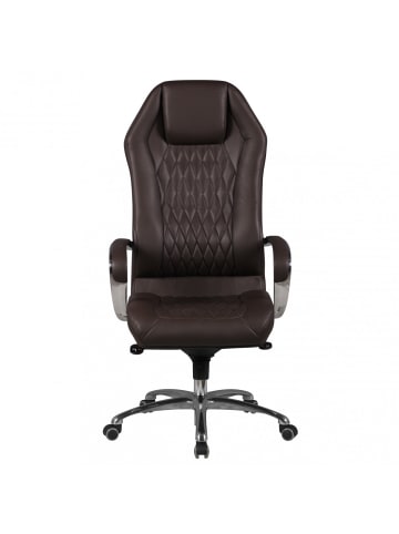 KADIMA DESIGN Bürostuhl MONTEREY Echt-Leder Schreibtischstuhl 120KG in Braun