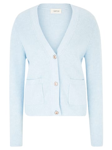 CARTOON Strick-Cardigan mit V-Ausschnitt in Light Blue Melange