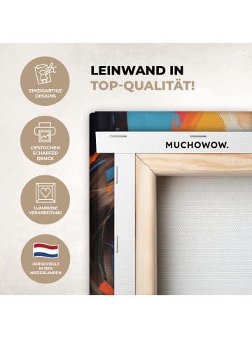 MuchoWow Leinwand bilder Buntes Porträt (BxH)