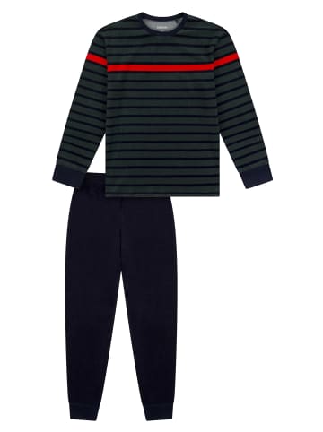 Schiesser Pyjama Nightwear in dunkelgrün