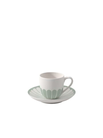 Villeroy & Boch Espressotasse mit Untertasse Fleur Couleur in 70 ml in Vert