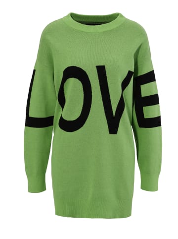 Aniston CASUAL Strickpullover in apfelgrün-schwarz