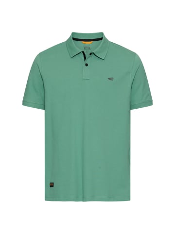 Camel Active Poloshirt mit Kontrastdetails in Lagunengrün