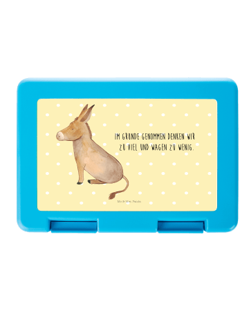 Mr. & Mrs. Panda Bentobox Esel mit Spruch in Gelb Pastell