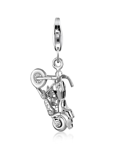 Nenalina Charm 925 Sterling Silber Motorrad in Silber