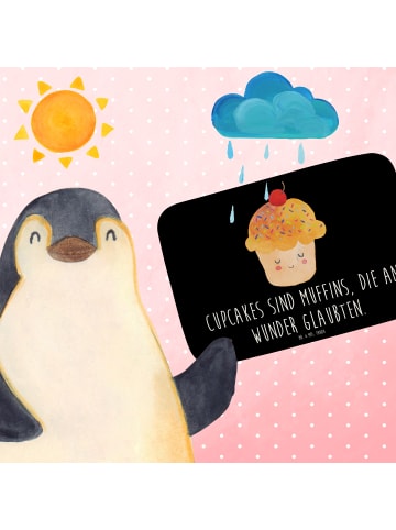 Mr. & Mrs. Panda Badematte Cupcake mit Spruch in Schwarz