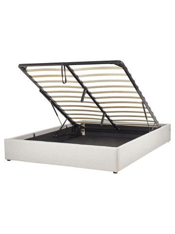 Beliani Doppelbett DINAN in Beige - (W) 167 x (H) 31 x (L) 214 cm