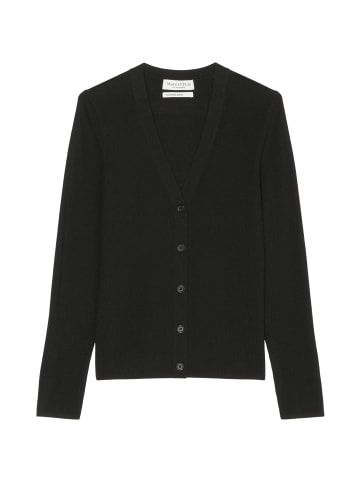 Marc O'Polo V-Neck-Cardigan slim in Schwarz