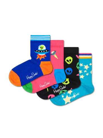 Happy Socks 4 Paar Socken Kids Space Geschenk Box in Mehrfarbig