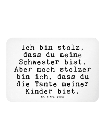 Mr. & Mrs. Panda Magnet Ich bin stolz, dass... mit Spruch in Weiß