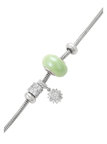 faina Women Snake Chain Bracelet With Charms in Silver