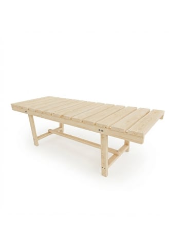 relaxdays Gartenbank in Natur - (B)110 x (H)35 x (T)38 cm