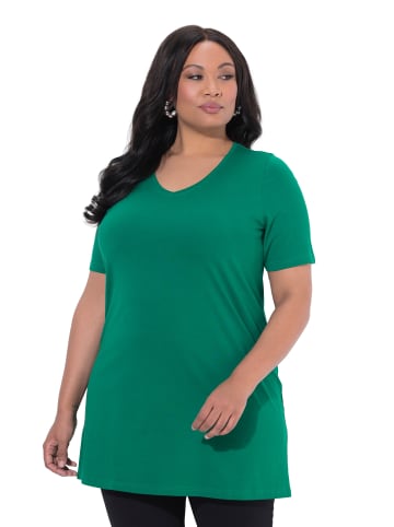 Ulla Popken Longshirt in smaragd grün