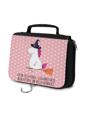 Mr. & Mrs. Panda Kosmetiktasche Einhorn Hexe mit Spruch in Rot Pastell