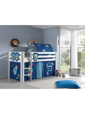 58 aufm Kessel KINDERBETT Karolina 210x114x106 Massivholz Weiß Textilset Astro 4