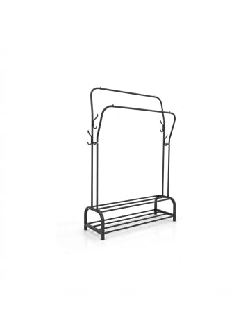 relaxdays Kleiderständer in Schwarz - (B)110 x (H)146 x (T)33 cm