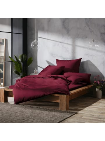 Erwin Müller Mako-Satin Kuschelkissenbezug Landshut in weinrot
