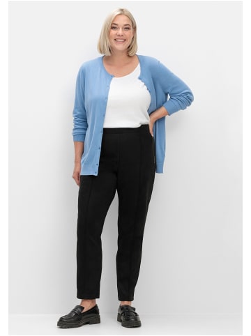sheego Schmale Hose in schwarz