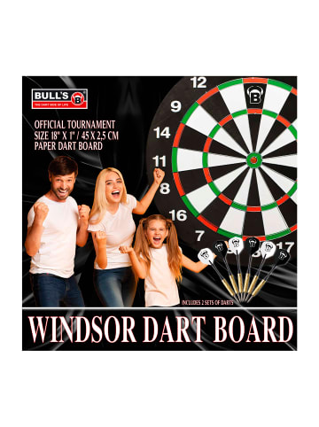 BULLS Dartscheibe Windsor Paper Dartboard in black & white