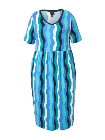 Ulla Popken Jerseykleid in tiefes aqua
