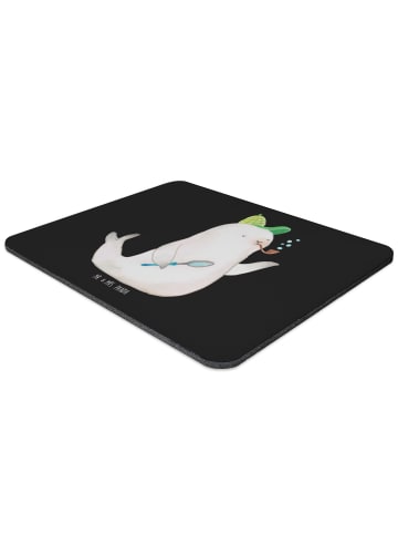 Mr. & Mrs. Panda Mauspad Robbe Sherlock ohne Spruch in Schwarz