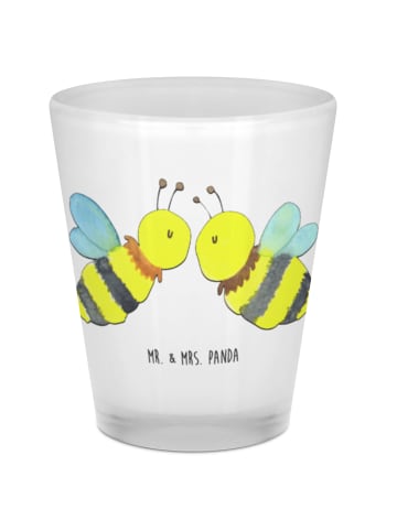 Mr. & Mrs. Panda Schnapsglas Biene Liebe ohne Spruch in Transparent