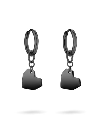 LIEBESKIND BERLIN Ohrringe Urban Heart in schwarz