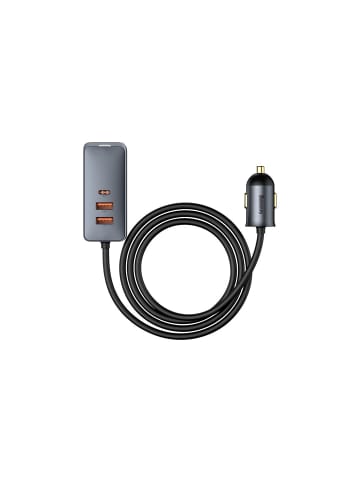 Baseus Autoladegerät 3x USB / USB Type C 120W PPS Quick Charge in Grau