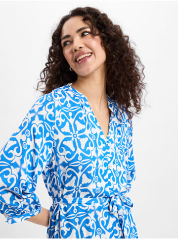 Marie Lund Kleid in blau weiß - 0001