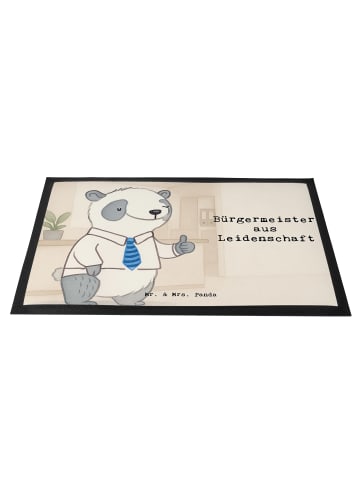 Mr. & Mrs. Panda Fußabtreter Bürgermeister Leidenschaft Design m... in Weiß