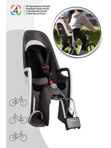 Hamax Hamax Caress Fahrradkindersitz mit Rahmenbefestigung- Farbe: Grey / White / Black