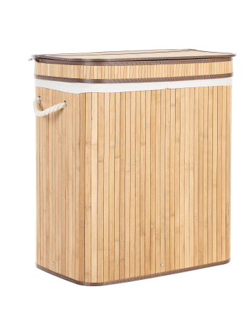 Beliani Wäschekorb KALTHOTA in Braun - (W) 52 x (H) 60 x (L) 34 cm