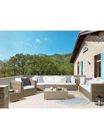 Beliani 8-tlg Lounge Set MAESTRO in Braun/Weiß