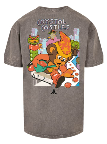 F4NT4STIC Oversize T-Shirt Atari Crystal Castles Retro Gaming in Asphalt