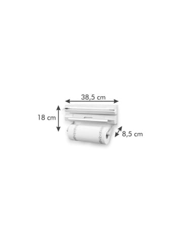 Tescoma Wandrollenhalter onWALL, 3 in 1 in weiß