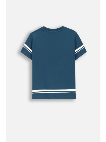Coccodrillo T-Shirt mit kurzen Ärmeln in blau