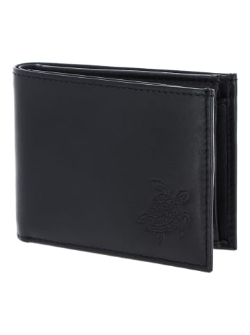 oxmox Leather Geldbörse RFID Schutz Leder 11 cm in schwarz-turtle 2.0