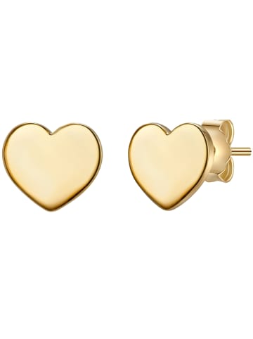 Glanzstücke München Ohrstecker Herz aus Sterling Silber in gelbgold