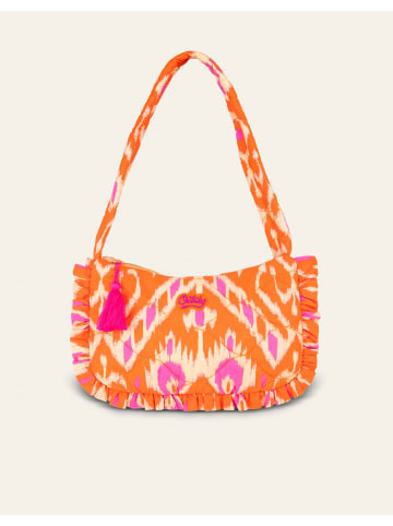 Oilily Heavens City Hobo Bag With Ruffles in Orange