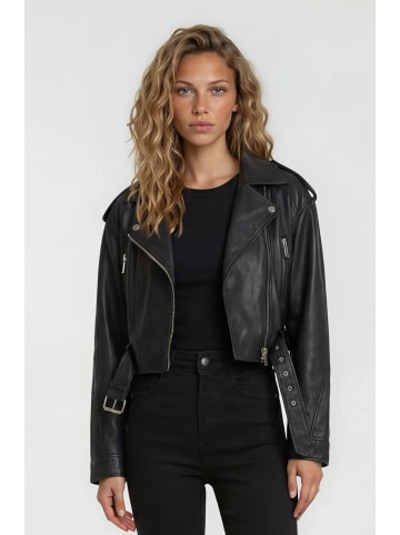 trueprodigy Lederjacke Rosa in Schwarz