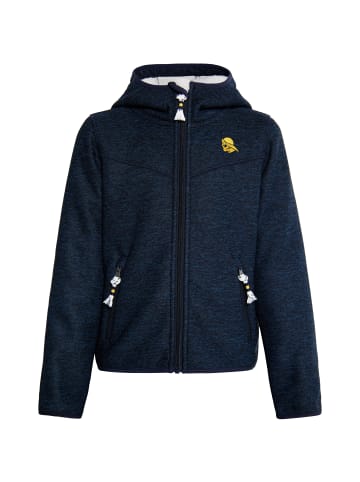 Schmuddelwedda Jungs Strickfleeceblouson in Marine Melange