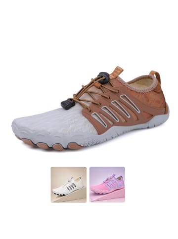 SlipStep Barfußschuhe Braun-Grau 36