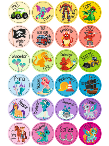 URSUS Sticker "MOTIVATION", sortiert, 96 Sticker, 24 Motive - ab 3 Jahren