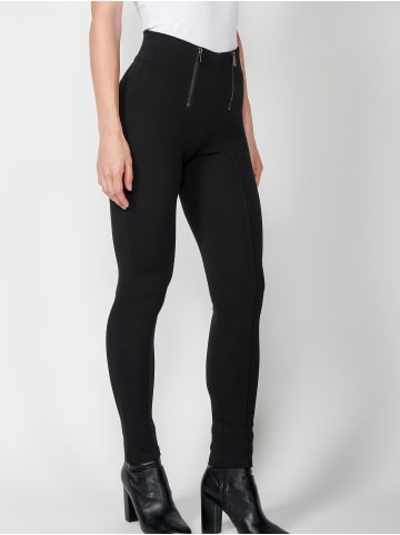KOROSHI SCHMALE LANGE HOSE in SCHWARZ