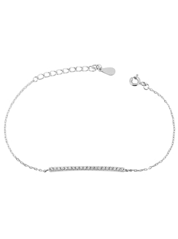 Adeliás Damen Armband aus 925 Silber mit Zirkonia 16+3 cm in silber