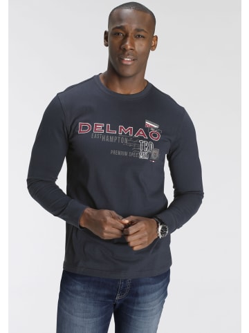 Delmao Langarmshirt in dunkelblau