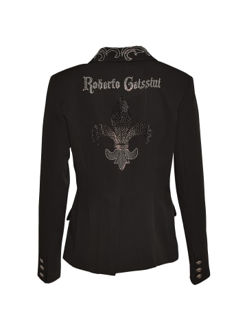 Roberto Geissini Lilie Ornament Blazer Schwarz
