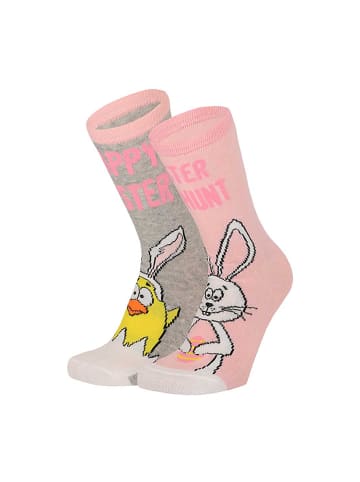 Apollo Kinder Ostersocken 2er Pack in Rosa