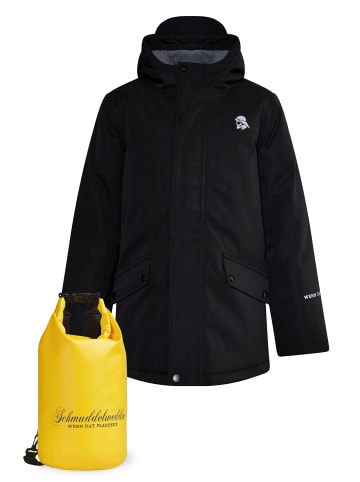 Schmuddelwedda Anorak + Tagesrucksack - Set in Schwarz