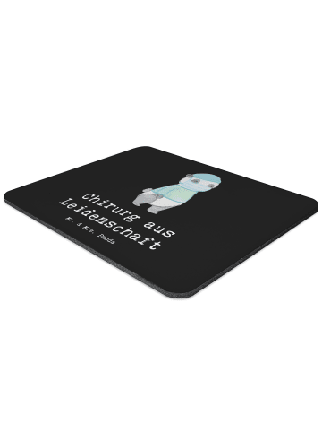 Mr. & Mrs. Panda Mouse Pad Chirurg Leidenschaft mit Spruch in Schwarz